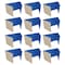 Flipside 18in X 48in  Blue Corrugated Study Carrel 5/32in, 12PK 61846-12 - alternate 1